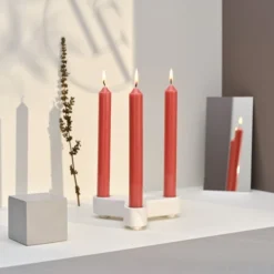 Bougies La Française 12 Bougies Droites 7h Fauve Intense -Bougeoirs Soldes Magasin 12 bougies droites 7h fauve intense 2