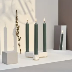 Bougies La Française 12 Bougies Droites 7h Vert Intemporel 7 Bougies La Française 12 Bougies Droites 7h Vert Intemporel -Bougeoirs Soldes Magasin 12 bougies droites 7h vert intemporel 2