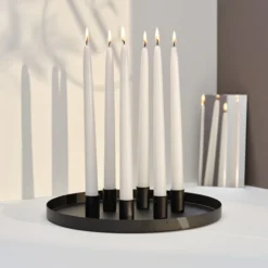 Bougies La Française 12 Bougies Flambeaux 8h Blanc Intemporel -Bougeoirs Soldes Magasin 12 bougies flambeaux 8h blanc intemporel 2