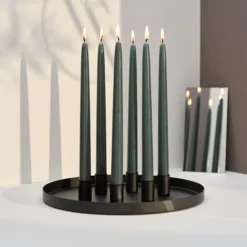 Bougies La Française 12 Bougies Flambeaux 8h Vert Intemporel -Bougeoirs Soldes Magasin 12 bougies flambeaux 8h vert intemporel 2