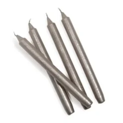 Maisons Du Monde Décorations Lumineuses De Noël 4 Bougies Longues à Paillettes Blanches - Lot De 2 -Bougeoirs Soldes Magasin 4 bougies longues argent 1000 4 23 48020822 1