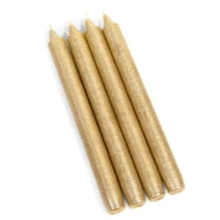 Maisons Du Monde Décorations Lumineuses De Noël 4 Bougies Longues Dorées - Lot De 2