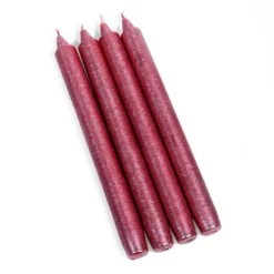 Maisons Du Monde Décorations Lumineuses De Noël 4 Bougies Longues Rouges - Lot De 2