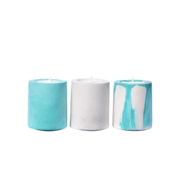 Junny Baby Bougies En Béton Turquoise 6 Junny Baby Bougies En Béton Turquoise – Image 4