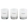 LANADECO Boîte 3 Bougies Parfumées Verre Blanc 10h -Bougeoirs Soldes Magasin boite 3 bougies parfumees verre blanc 10h
