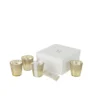 LANADECO Boîte De 4 Bougies Parfumée Verre Or