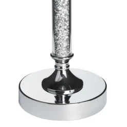 Beliani Bougeoirs Bougeoir à Pied Argenté 48 Cm -Bougeoirs Soldes Magasin bougeoir a pied argente 48 cm 3