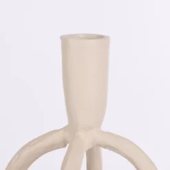 Mica Decorations Bougeoirs Bougeoir En Aluminium Blanc Cassé H16.5 -Bougeoirs Soldes Magasin bougeoir en aluminium blanc casse h16 5 2