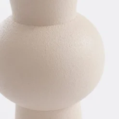 Mica Decorations Bougeoirs Bougeoir En Aluminium Blanc Cassé H21 -Bougeoirs Soldes Magasin bougeoir en aluminium blanc casse h21 1