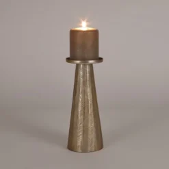 House Of Seasons Bougeoirs Bougeoir En Aluminium Champagne H30.5 -Bougeoirs Soldes Magasin bougeoir en aluminium champagne h30 5 1