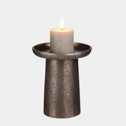 Mica Decorations Bougeoirs Bougeoir En Aluminium Cuivre Antique H19,5 -Bougeoirs Soldes Magasin bougeoir en aluminium cuivre antique h19 5 4