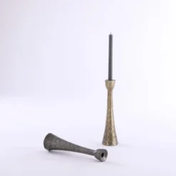 Mica Decorations Bougeoirs Bougeoir En Aluminium Doré H32 -Bougeoirs Soldes Magasin bougeoir en aluminium dore h32 3