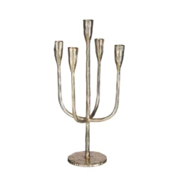 House Of Seasons Bougeoirs Bougeoir En Aluminium Doré H43