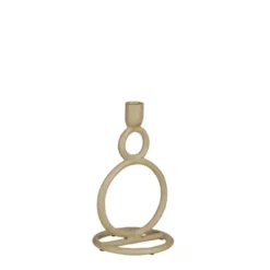 Mica Decorations Bougeoirs Bougeoir En Aluminium Taupe H23,5