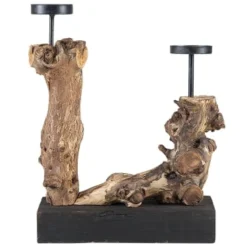 Beliani Bougeoirs Bougeoir En Bois