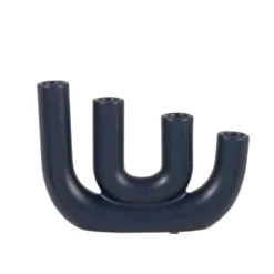 Maisons Du Monde Bougeoirs Bougeoir En Céramique Bleu Marine H17