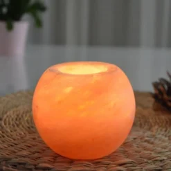 Zen'Arôme Bougeoirs Bougeoir En Cristal De Sel Himalaya Sphère 900g -Bougeoirs Soldes Magasin bougeoir en cristal de sel himalaya sphere 900g 1