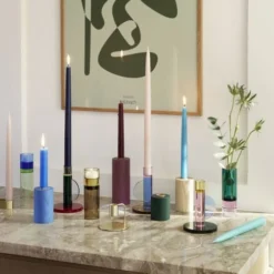 Hubsch Bougeoirs Bougeoir En Cristal Multicolore -Bougeoirs Soldes Magasin bougeoir en cristal multicolore 2