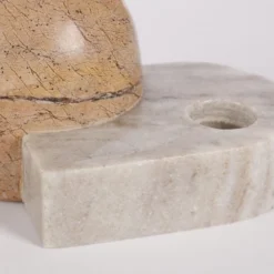 Mica Decorations Bougeoirs Bougeoir En Marbre Marron -Bougeoirs Soldes Magasin bougeoir en marbre marron 1