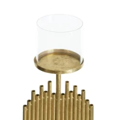 Beliani Bougeoirs Bougeoir En Métal Doré 47 Cm -Bougeoirs Soldes Magasin bougeoir en metal dore 47 cm 3