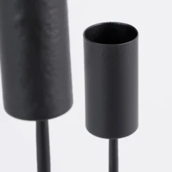 Mica Decorations Bougeoirs Bougeoir En Métal Noir D20 -Bougeoirs Soldes Magasin bougeoir en metal noir d20 2