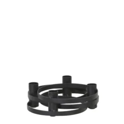 House Of Seasons Bougeoirs Bougeoir En Métal Noir D21