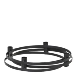 House Of Seasons Bougeoirs Bougeoir En Métal Noir D34