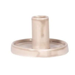 Maisons Du Monde Bougeoirs Bougeoir En Porcelaine Beige - Lot De 4