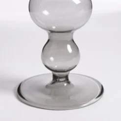 Mica Decorations Bougeoirs Bougeoir En Verre Gris Foncé H23 -Bougeoirs Soldes Magasin bougeoir en verre gris fonce h23 3