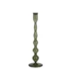 Mica Decorations Bougeoirs Bougeoir En Verre Vert Foncé H33