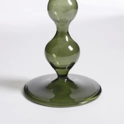 Mica Decorations Bougeoirs Bougeoir En Verre Vert Foncé H33 -Bougeoirs Soldes Magasin bougeoir en verre vert fonce h33 3