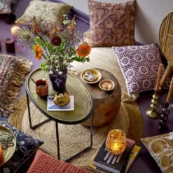 Bloomingville Bougeoirs Bougeoir Lou En Verre Violet -Bougeoirs Soldes Magasin bougeoir lou en verre violet 2