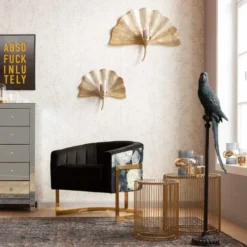 Kare Design Bougeoirs Bougeoir Mural Feuille De Ginkgo Dorée H60 -Bougeoirs Soldes Magasin bougeoir mural feuille de ginkgo doree h60 1