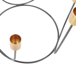 Beliani Bougeoirs Bougeoir Noir Et Doré 6 Bougies -Bougeoirs Soldes Magasin bougeoir noir et dore 6 bougies 2