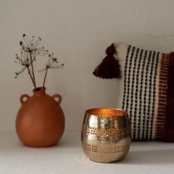 Maisons Du Monde Bougeoirs Bougeoir Rond En Métal Ciselé Doré -Bougeoirs Soldes Magasin bougeoir rond en metal cisele dore 1000 15 9 204066 4