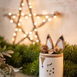 Maisons Du Monde Décorations Lumineuses De Noël Bougie Biche Parfumée En Céramique Blanche, Beige Et Marron 125g -Bougeoirs Soldes Magasin bougie biche parfumee en ceramique blanche beige et marron 125g 1000 8 34 208683 8