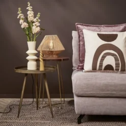 Mica Decorations Bougies Bougie Conique Torsadée En Couleur Brun Clair H25 -Bougeoirs Soldes Magasin bougie conique torsadee en couleur brun clair h25 5