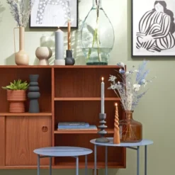 Mica Decorations Bougies Bougie Conique Torsadée En Couleur Brune H25 -Bougeoirs Soldes Magasin bougie conique torsadee en couleur brune h25 1