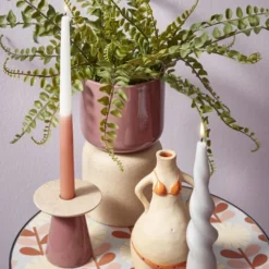 Mica Decorations Bougies Bougie Conique Torsadée En Couleur Gris Clair H25 7 Mica Decorations Bougies Bougie Conique Torsadée En Couleur Gris Clair H25 -Bougeoirs Soldes Magasin bougie conique torsadee en couleur gris clair h25 2