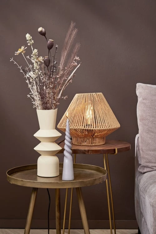 Mica Decorations Bougies Bougie Conique Torsadée En Couleur Gris Clair H25 4 Mica Decorations Bougies Bougie Conique Torsadée En Couleur Gris Clair H25 – Image 2