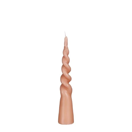 Mica Decorations Bougies Bougie Conique Torsadée En Couleur Rose H25 3 Mica Decorations Bougies Bougie Conique Torsadée En Couleur Rose H25