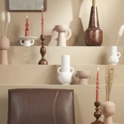 Mica Decorations Bougies Bougie Conique Torsadée En Couleur Terracotta H25 -Bougeoirs Soldes Magasin bougie conique torsadee en couleur terracotta h25 3