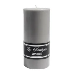 Maisons Du Monde Bougies Bougie Cylindrique Grise H 15 Cm - Lot De 2 -Bougeoirs Soldes Magasin bougie cylindrique grise h 15 cm 1000 6 36 115164 4 2