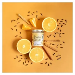 Aromandise Bougies Bougie D'ambiance Orange Cannelle -Bougeoirs Soldes Magasin bougie d ambiance orange cannelle 1