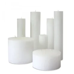 DEKOCANDLE Bougies Bougie D'intérieur Blanche 5 Mèches D23x7cm -Bougeoirs Soldes Magasin bougie d interieur blanche 5 meches d23x7cm 2