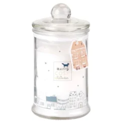 Maisons Du Monde Décorations à Poser De Noël Bougie De Noël Bonbonnière Parfumée En Verre Imprimé 120g