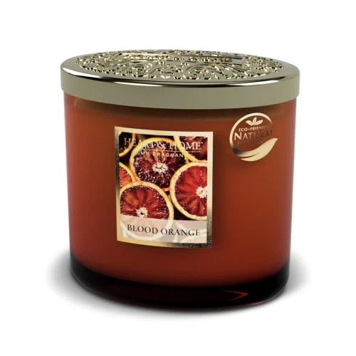 Heart And Home Bougies Bougie Deux Mèches Orange Sanguine 3 Heart And Home Bougies Bougie Deux Mèches Orange Sanguine