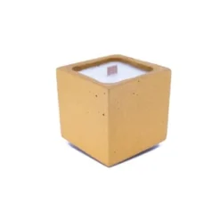 Junny Bougies Bougie En Béton Coloré Jaune Fleur De Monoï