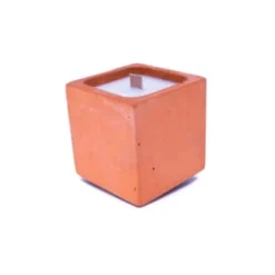 Junny Bougies Bougie En Béton Coloré Orange Fleur Oranger