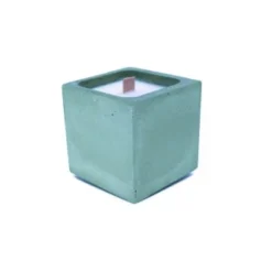 Junny Bougies Bougie En Béton Coloré Vert Fleur De Coton